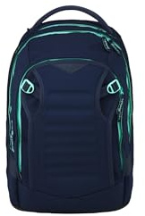 Satch Match Plus Schulrucksack, erweiterbar auf 35 Liter, ergonomisch, mit Fronttasche Ocean Mint - Blau