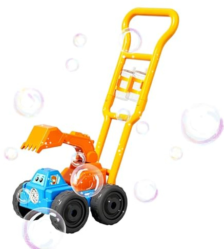 Macchina per Bolle di Sapone per Bambini Escavatore Interattivo Automatico | Alimentata A Batteria Per Bambini per Regalo Compleanno Ragazzi Bambine 1-3 Anni Giardino Esterno