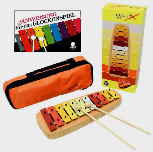 GEWA-Glockenspiel GH11 mit Buchenholzresonanskörper und Tasche im SET mit Lehrbuch
