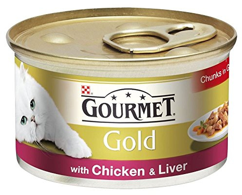 Gourmet Gold Chicken & Liver in Gravy (85g) - Packung mit 6