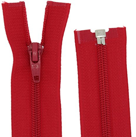 FIM Reißverschluss Kunststoff Spirale Nr.5 Teilbar für Jacken Farbe: 10 - rot(148), 50cm lang