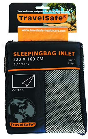 Travelsafe Schlafsack Inlett Deckenform 2 Personen Baumwolle TS0317