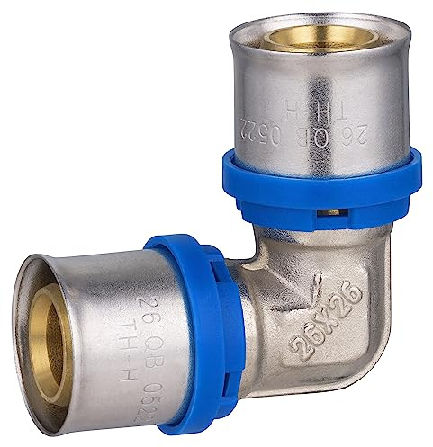 Raccord Multicouche à Sertir Multi profils TH-H-U coude égal diamètre Ø26 mm - Norme NF 545 pour réseau d'eau potable et chauffage NOYON & THIEBAULT