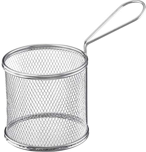 Westmark Cesta para servir patatas fritas, Redonda, Capacidad: ø 9 x 13 cm, Acero inoxidable, Tapas + Friends, Plateado, 69122270