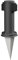ledscom.de Colonna di presa da giardino PORU con picchetto di terra per esterno, 2 volte, acciaio inossidabile, antracite, rotonda, 27cm