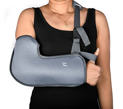 Wonder Care Arm Sling Atmungsfähiges Material für Männer und Frauen - Handgelenk- und Rotator-Handschuh mit verstellbarem Padded-Arm-Unterstützband WC_Arm_Sling_L