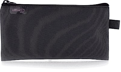 office box Estuche Escolar Plano Basic con Cierre de Cremallera de Gran Suavidad y Resistencia, en 10 Colores - de Colorline by (Negro)