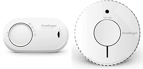 FireAngel FA3820 10 Year Sealed Battery Alarm Carbon Monoxide & FireAngel Optical Smoke Alarm with 10 Year Sealed For Life Battery, FA6620-R (ST-622 / ST-620 replacement, new gen) , White