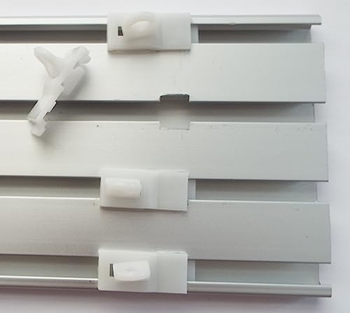 myraumdesign 20 Kunststoff Endfeststeller Gardinenstopper Anschlagstopfen für Aluminium Gardinenschiene mit 6 mm Lauf