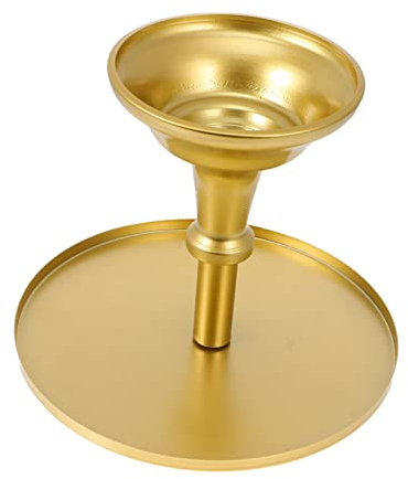 OQHAIR 1pc Black Cake Pan Serving Tray Round Round Cake Carrier Metal Tray Gold Cupcake Stands Cake Stand Gold Food Display Stand Cake Display Holder Cake Display Stand Dessert Holder (Go