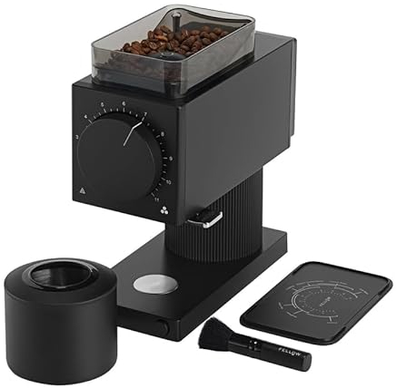 Fellow Gen 2 Ode Kaffeemühle für Brühkaffee - Elektrische Kaffeemühle mit Mahlgrat - Kaffeebohnenmühle mit 31 Einstellungen für Filterkaffee, French Press & Cold Brew - Mattschwarz