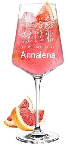 polar-effekt Sarti Spritz Aperitif Glas 560 ml mit individueller Gravur - personalisiertes Leonardo Cocktailglas - Aperitif Liebhaber - passend zum Geburtstag - Trinkglas für Sommergetränke
