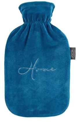 Fashy Wärmflasche mit Flauschbezug Home, blau, 2,0 L