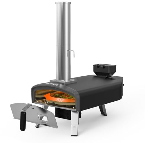 Mimiuo Upgraded Outdoor Pellet Pizza Oven with Automatic Rotation System
