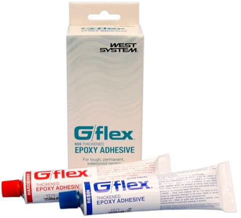 WEST SYSTEM G/flex 655-8 Two Part Epoxy Glue Tube - Heavy Duty High Strength Adhesive Pack, Glue for Plastic, Metal, Wood, Ceramic - for DIY Projects, Boat & Marine Repair
