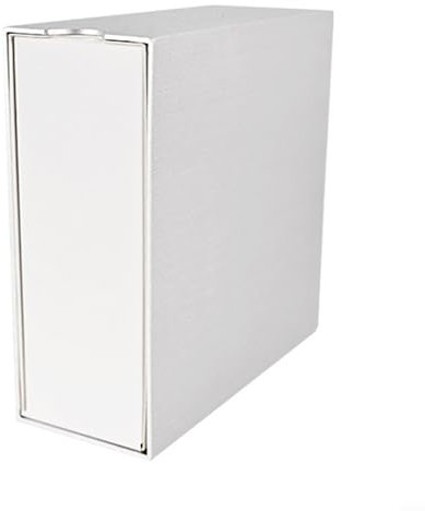 ZAMETTER Boîte de rangement anti-poussière en alliage d'aluminium avec tiroir carré pour filtre à café (blanc)
