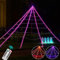 Maxee 390 LED Halloween Spinnennetz Lichter Deko, 5m Riesen Lichternetz mit 26m Lichterkette & Fernbedienung (8 Lichtmodi &Timer), Netz Lichter Dekoration für Garten Innen Außen (Lila + Orange)