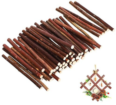 50pcs Natural Wood Sticks for Crafting Unique Twigs and Branches for Handmade Crafts and Decorations Rustic Log Craft Materials for DIY Projects and Home Decor