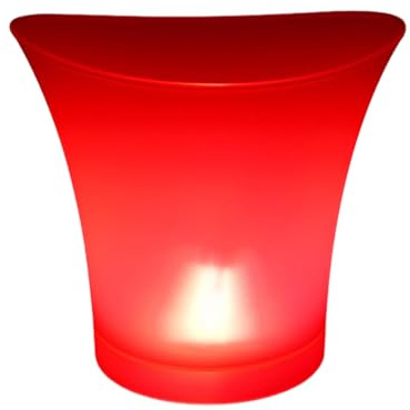 LED-Eiskübel, Nachtclub, beleuchtet, Champagner-Biereimer, Polypropylen, geeignet für den Innen- und Außenbereich