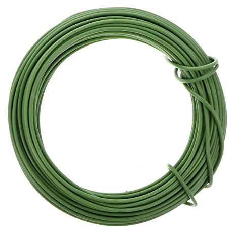 KONTONTY Liens Flexibles De Jardin TPR 2,5 Mm x 20 m pour Fixation Branches Et Plantes, Clips Câbles Réutilisable Jardinage, Lien Torsadé Vert pour Vignes Et Tiges, Protection Extérieure Solide