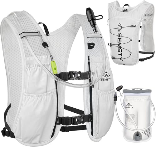Semsty Hydration Vest 5L,Running Vest Pack with 1.5L Water Bladder,Lightweight Water Backpack for Hiking Running Cycling