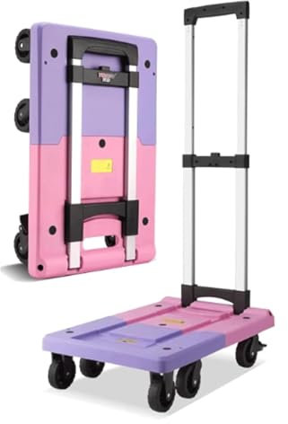 carrello a ruota Carrello con piattaforma, carrello con pianale, carrello con pianale in plastica, carrello pieghevole, carico 330 libbre, carrello for traslochi, carrello con pianale leggero, affidab