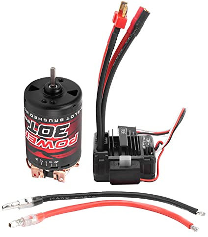 Topyond RC-Motor, 3 Slot 30T 550 Brushed Motor mit 80A ESC-Ersatzset für ferngesteuertes Auto
