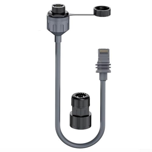 Hasaller Ethernet Adapter Mini Ethernet Adapter IP68 Waterproof Converter Extension Repair Coupler Powerline Network Adapters for Starlink V3 Dish and Router