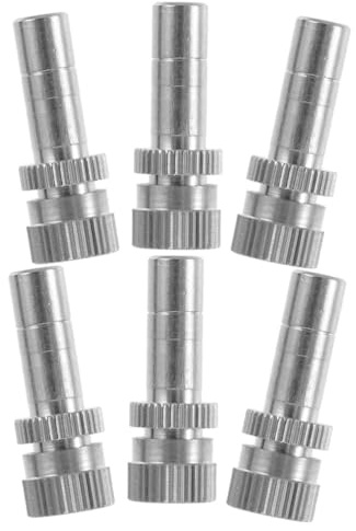 BESPORTBLE Boquilla Nebulizadora De 6 Piezas para Manguera De Jardín Enfriamiento y Humidificación Boquillas Presión Accesorios Manguera Rápida y Fácil Atomizadora Metal