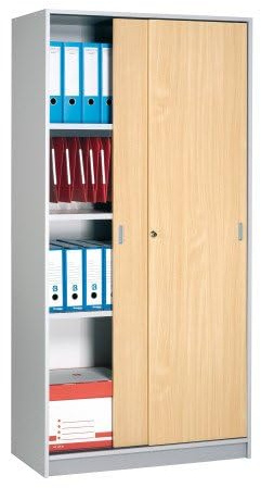 Générique Armoire Portes coulissantes 180 x 90 Gris hêtre