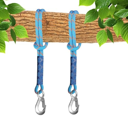 prota Baumschaukel Seil, 2 Stück 0.6M, Verstellbares Seil für Hängemattenstuhl Hängeset, Tragfähigkeit bis zu 200kg, Blau