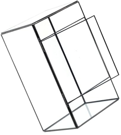 HEMOTON Handgefertigtes Glas-Terrarium Klarer Micro-landschaftshalter Geometrische Tischdeko Für Innenräume Transparentes Ökosystem DIY Pflanzenhalter Elegantes Pflanzgefäß