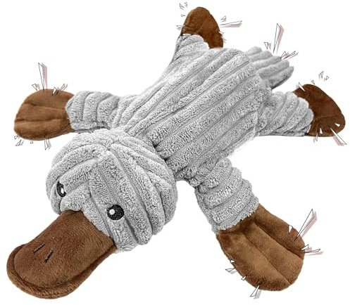 Hundespielzeug Hund Spielzeug Welpenspielzeug Plüsch Dog Toys Kuscheltier Hunde Plüschtier mit Hundeseil, Anti Stress Ente für Welpen Kleine Mittlere Große Hunde