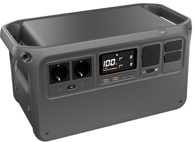 DJI Power 1000 V2 Station d'alimentation portable 1024 Wh, charge rapide en 37 minutes, de 0% à 80%, taille compacte, batterie LiFePO4, 2600 W, générateur électrique pour camping, maison