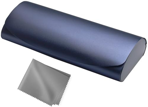 Eyglajdd Leichtes Metall Brillenetui Hardcase Aluminium, Hartschalen Etui mit Mikrofasertuch für Brillen und Lesebrille, Modern Lesebrillenetui geeignet für Damen und Herren