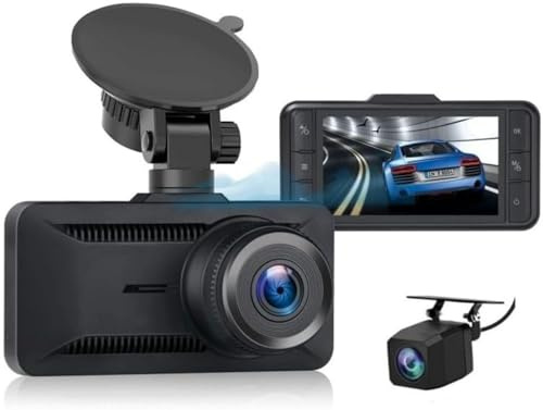 Oryzom Dashcam 4K Pro – Enregistrement Ultra HD avec caméras Avant/arrière, Caméra Voiture avec Capteur G and WDR, Vision Nocturne et Surveillance 24h/24(1080P + Allume-Cigare)+32gb