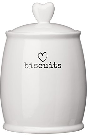 Premier Housewares Charm Biscuit Canister, White