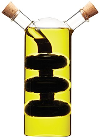 KitchenCraft World Of Flavours Botella 2 en 1 Aceitera y Vinagrera Diseño Cascada 300 x 100 ml