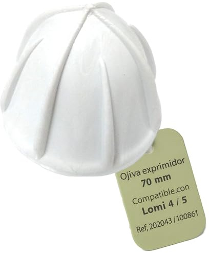 CubetasGastronorm ® Ojiva Piña Pequeña para Exprimidor 70 mm Repuesto Original Cono Extractor Válido Modelos no Automáticos Fácil Montaje Plástico Alimentario Blanco Diámetro 70 mm Ref 202043 70mm