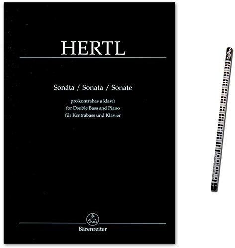 Hertl Sonate für Kontrabass und Klavier - Notenbuch mit Musik-Bleistift - Bärenreiter BA11530 9790260107960