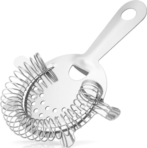 BarBits Hawthorne Passoire à cocktail 4 dents en acier inoxydable Argenté