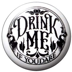 Alchemy Gothic Bouchon de Bouteille Drink Me If You Dare Blanc/Noir