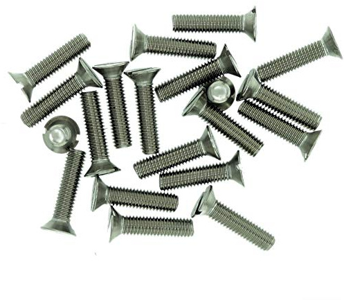 M1,2 (1,2 mm x 8 mm) Schlitz-Senkkopf-Maschinenschraube, Tellerkopfschrauben, Linsenkopfschrauben – Edelstahl (A2) (20 Stück)