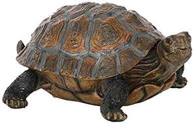 Tauzveok Tortue Décoration Extérieure, Décoration De La Résine Décoration De Jardin, Statue Marron pour La Pelouse De Terrasse De Jardin,7.8inch