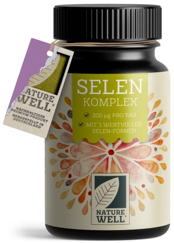 Selen hochdosiert 365x Selen 200 µg Tabletten - Komplex aus 3 hochwertigen Selenium-Quellen: Selenhefe, Selenmethionin & Natriumselenit - laborgeprüft mit Zertifikat - 100% vegan