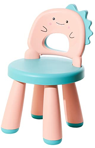 SUPERBE BEBE Silla de plástico para niños - Taburete Infantil - Cómodo, Ligero y Resistente - Apto de 2 a 6 años - Fácil de Limpiar - Asiento ergonómico - Diseño de Dinosaurio
