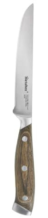 Metaltex Heritage - Professional Table Knife 25cm - Sharp Blade, Stainless Steel Meat Knife - Ergonomic Wooden Handle & Pointed Tip for Precision Cutting, Carving & Effortless Slicing