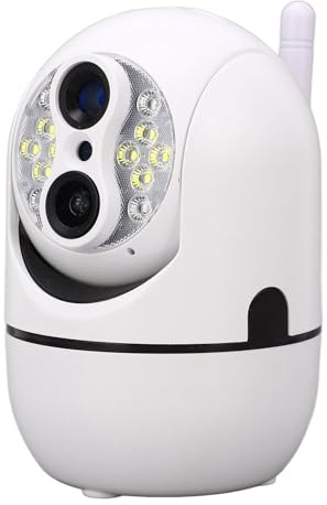 Telecamera di sorveglianza domestica, rilevamento del movimento, custodia impermeabile ABS 100-240V 1080P HD, telecamera esterna senza fili per sicurezza (spina UE)