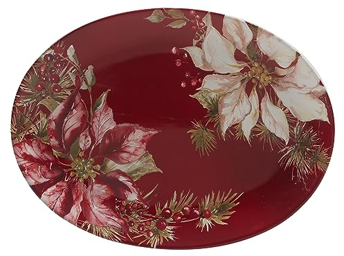 Certified International Winters Joy Oval Platter 16 x 12