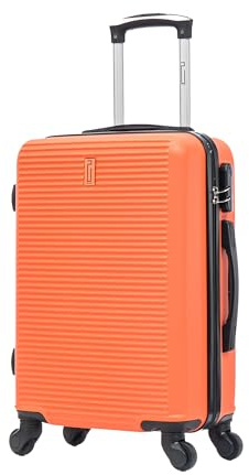 CELIMS - Valise Cabine 55x35x25 cm | Valise Cabine | Cadenas Intégré | 4 Roues 360° | Bagage Cabine | Orange